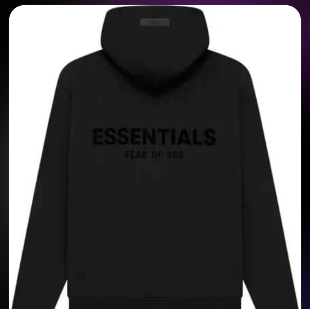 Essentials Fear of God Black Hoodie